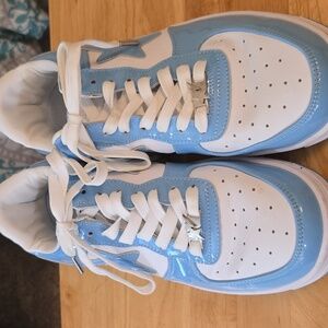 Bape Blue and White Athletic Shoes